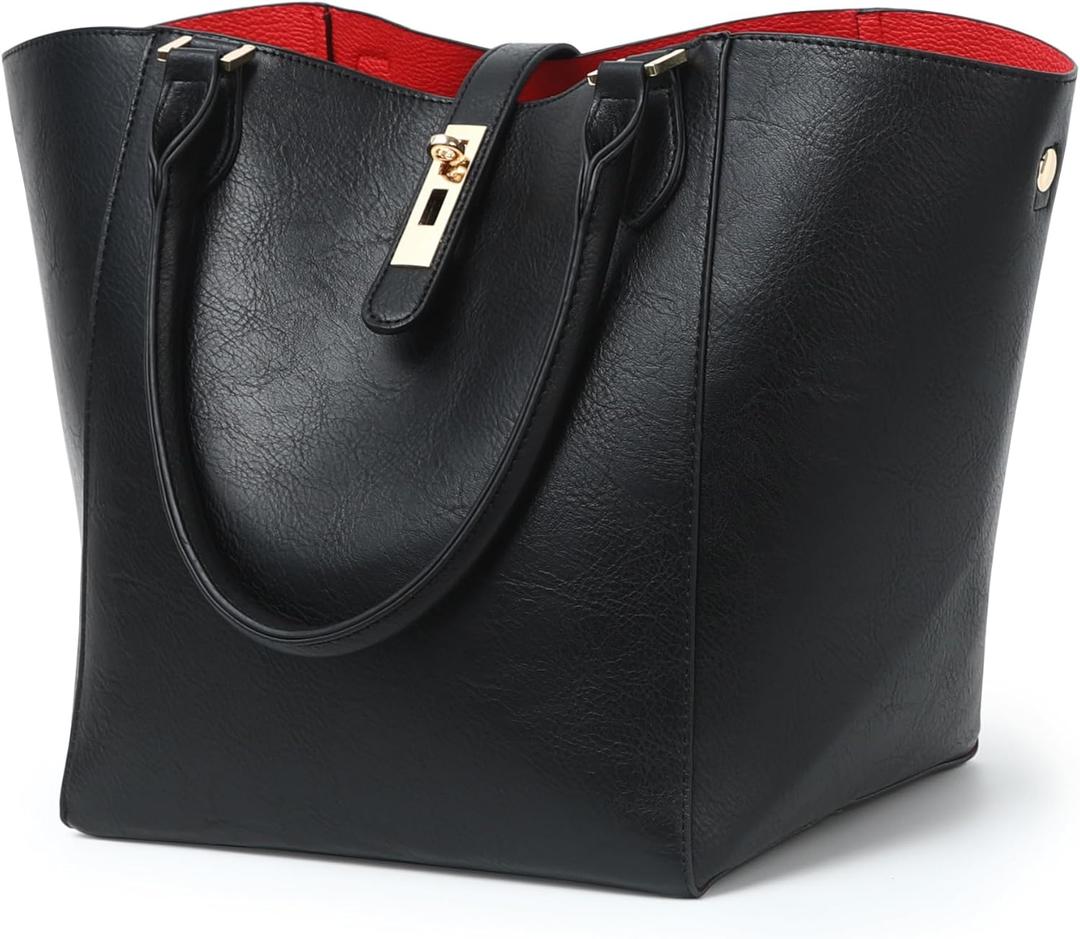 sqlp Large Work Tote Bag for Women Designer Purses and Handbags Big Bucket bags Womens Travel Shoulder Bag (Black) sqlp Large Work Tote Bag for Women Designer Purses and Handbags Big Bucket bags Womens Travel Shoulder Bag (Black)