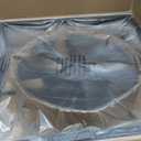 LEDIARY 23 Caged Low Profile Ceiling Fans with Lights and Remote, Rustic Square Flush Mount Ceiling Fan, 6 Speed and Reversible, Small Farmhouse Bladeless Ceiling Fan for Bedroom, Kitchen,Dining Room (Wood Grain)