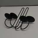 Double Armed Candle Sconce Holder, Set of 2 Wall Candle Holders with Candle Snuffer, Modern Wall Iron Candle Sconces Hanging Decorations for Living Room, Farmhouse, Fireplace, Wedding