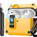 TiMOVO Hard Case for Airpods Pro 3 (2025) with Secure Lock Clip, Yellow