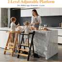COSYLAND Toddler Standing Tower Foldable Toddler Kitchen Step Stool