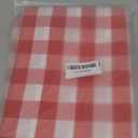 Red and White Gingham Tablecloth, Waterproof Outdoor Picnic Table Cover for Summer BBQ, Farmhouse Kitchen, Patio Dining, Reusable Machine Washable Checkered Table Cloth, W60 x L102 in