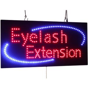 Eyelash Extension Sign, 24"x12", 60x30cm, TOPKING, LED, Neon, Florescent, Signage, Signboard, Display, Billboard, Screen, Grand Opening, Gift