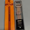 Engraved Band + Charms + Case for Apple Watch Band 38mm 40mm 41mm 42mm 44mm 45mm Women, Soft Silicone Flower Sport Straps with Protective Glitter Bumper for iWatch Series 9 8 7 6 5 4 3 2 1 SE (Milk Tea+ Gold Love)