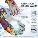 Kids Ski Snow Gloves Waterproof Winter Cold Weather Windproof Warm Snowboard Sport Mittens for Boys Girls (L(9-11T), Little monster)