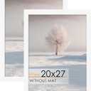Puzzle Frame 20x27, for 20 x 27 in Posters and Art Prints, Horizontal or Vertical Wall Mounting, White 27x20 Picture Frame for Puzzle, 2 Pack.