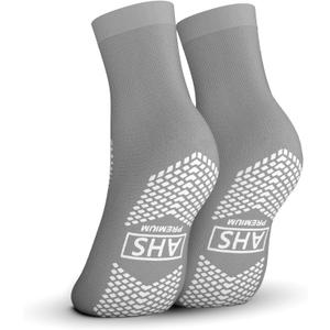 AMERICAN HOSPITAL SUPPLY Anti-Slip Socks | Gray Grip Socks | X-Large | 1 Pair