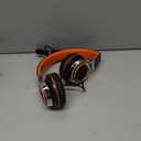 AILIHEN Kids Headphones, Headphones Wired with Microphone and Volume Control Folding Stereo Corded On-Ear 3.5mm Headset for Boys Girl Cellphones Tablets Chromebook Laptop Computer (Black/Orange)