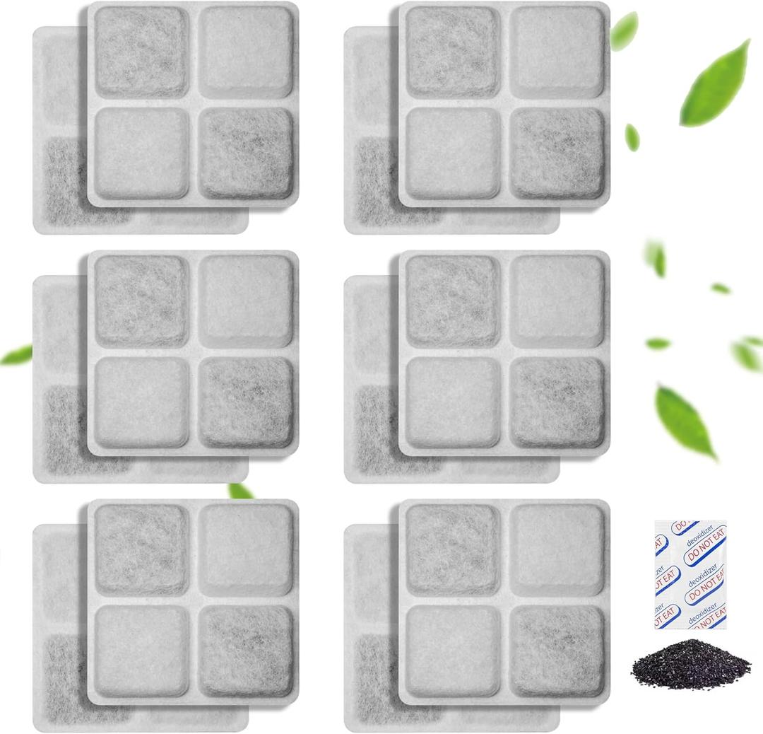 12-Pack Pet Food Desiccant Bag Replacement Compatible with PETLIBRO Automatic Cat & Dog Feeders, Keep Pet Food Dry & Fresh, Fits Model PLAF001, 002, 005, 006, 101, 103, 203 & 301