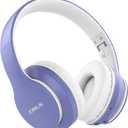 JOMILIN B9 Wireless Headphones Over-Ear, 60 Hours Playtime Lightweight Folding Hi-fi Stereo Bass Bluetooth Headset with Mic, Volume Control Headphones for iPad/Travel/Tablet/PC (Purple)
