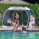 Alvantor Screen House Room Camping Tent Outdoor Canopy Pop Up Sun Shade Shelter 10 Mesh Walls Not Waterproof Beige 15'x15' Patent Pending