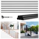 Egadis 7 Pack 4.7FT x 5/8 inch Aluminum Horizontal Baluster with Drill Bit