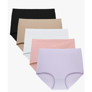 FallSweet No Show High Waist Briefs Underwear for Women Seamless Panties ( 5-pack ), Size: Large