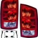 Tail Light Assembly Compatible with Dodge RAM 2002-2006 1500 | 2003-2006 2500 3500, OE-Style RAM Rear Lamp Replaces CH2800147 55077347AF CH2801147 55077348AF, Bulbs Included, Pair