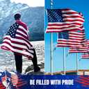 American Flag 4x6Ft for Outside, Long Lasting, Heavy Duty Nylon, Fade Resistant, High Wind US Outdoor Flags with Embroidered Stars, Sewn Stripes, Brass Grommets