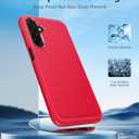 FNTCASE for Samsung Galaxy A26-5G Case: Dual Layer Protective Heavy Duty Cell Phone Cover Shockproof Rugged with Non Slip Textured Back - Military Protection Bumper Tough - 2025, 6.7 inch (Red)