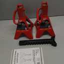 BIG RED T43002A Torin Steel Jack Stands: Double Locking, 3 Ton (6,000 lb) Capacity, Red, 1 Pair