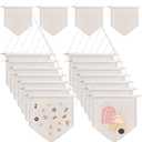 16PCS Blank Canvas Banners - Wall Decorative DIY Wall Display Hanging Flags, Enamel Pin Wall Display Banners for Enamel Lapel Badge Collection