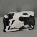 Cozy Bliss Cow Print Throw Blanket Non Shedding MilkyPlush Fleece 330GSM Thick Blankets Western Room Decor Super Soft Warm for Adults Kids Girl Gifts Bedroom Couch Sofa Travel Black White 50"x60"