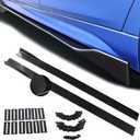 Universal Carbon Fiber Style 86.6 Inch Side Skirts Rocker Panels Extensions Compatible with Subaru,VW, Mazda,Mustang, Honda, Toyota, BMW Chevrolet, Ford, Mazda
