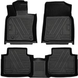 Aiqiying Floor Mats Compatible with Toyota Camry 2025-2026 Models，All Weather Waterproof Durable Custom-Fit Front Rear Rows Full Set Protection TPE Carpet Liners Accessories