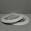 Therwen 2 Pcs Fits 10 Inch Neck Air Duct | White Round Diffuser Vent Cover | Steel Round Air Supply Diffuser for Ceiling Outer Dimension: 13-15/16"