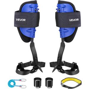 VEVOR Tree Climbing Spikes Set, Height-Adjustable Tree Climbing Gear with Straps & Waist Harness, 350 lbs Load Capacity, Heavy Duty Steel Climb Spurs Arborist Equipment for Fruit Picking Hunting, Blue