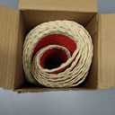 Noctiflorous Round Placemats Set of 8, 15 Inch Braided Hand Woven Table Mats, Heat Resistant Non-Slip Wipeable Thin Edge Place Mats for Kitchen Dining Indoor Outdoor Use(Red, 8)