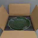 vicrays Ceramic Dinner Plates Set, 10.5 Inch, Set of 6, Round, Microwave, Oven, Dishwasher Safe, Scratch Resistant, Porcelain Fluted Suitable for Steak, Pasta, Pizza, Home, Restaurant, Green