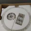 Vintage Floral Glass Chandelier - 15.7" Adjustable Pendant Light Fixture White Flower Pendant Light for Kitchen Island, Dining Room, Bedroom, Modern Farmhouse Decor