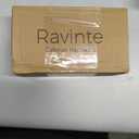 Ravinte 10 Pack (5 Pairs) 1/2" Overlay Cabinet Hinges, Self-Closing Semi-Concealed Face Mount, Matte Black Decorative Hardware with Door Bumpers for Kitchen & Cupboard Doors