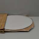 Bemis 1500EC Durable Wood Toilet Seat with Easy Clean Hinges, Made in USA, Elongated, Ice Grey