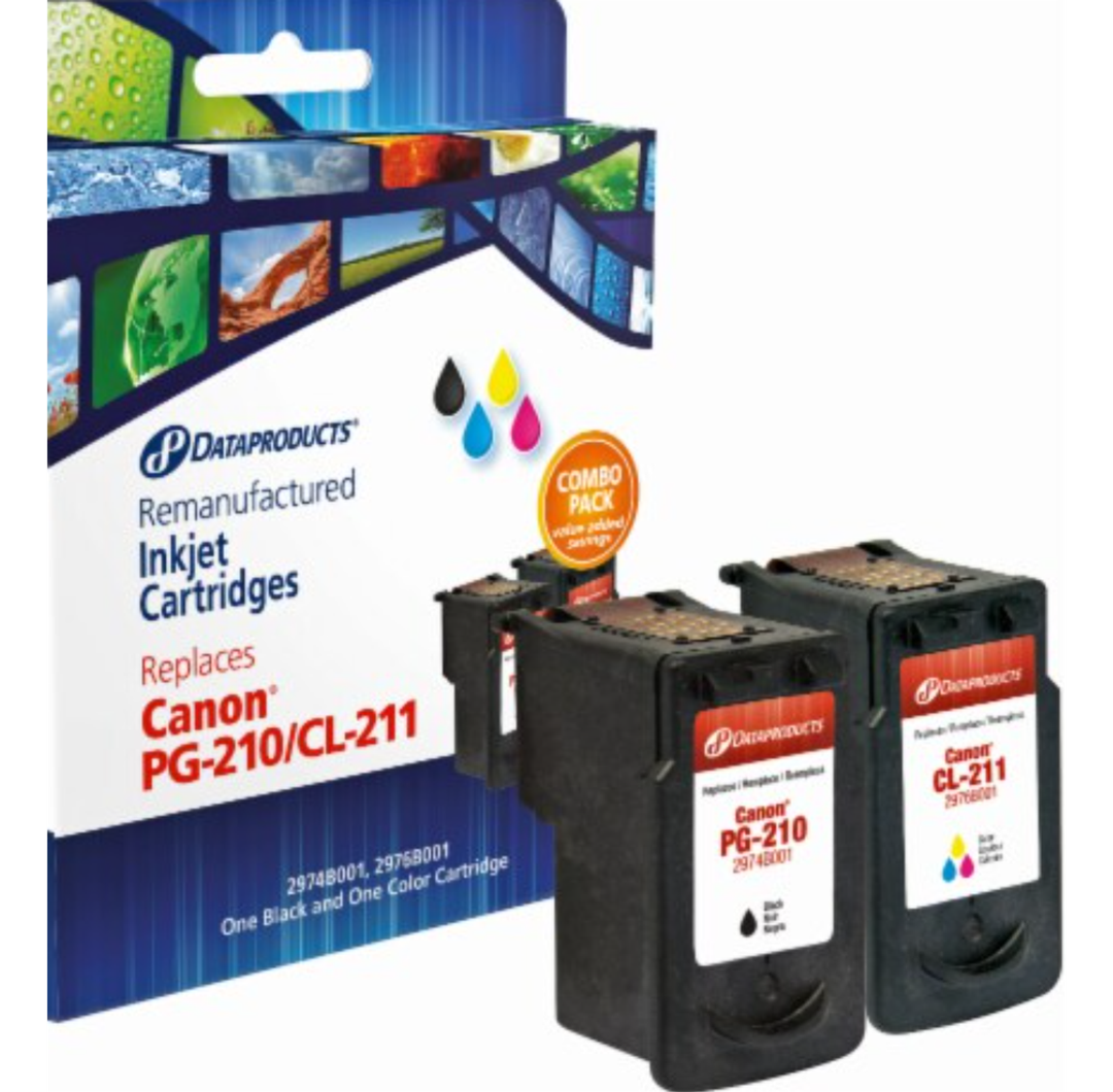 Data Products Remanufactured Inkjet Cartridges Canon PG-210/CL-211 Combo Pack
