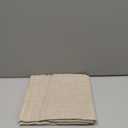 SHINELAND Short Sheer Linen Curtains for Kitchen Bathroom Window, Tan Vintage Country Cottage Core Style, 48 Inch Length