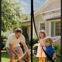 Magnetic Screen DoorFiberglass Screen Door MeshKeep Bugs Out, Heavy-Duty Mesh Curtain,Pet and Kid Friendly, Works with Front Doors, Sliding Doors32x80 Inch Fiberglass