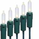 100 LED Warm White Christmas Lights, Commercial Grade Green Wire String Lights 35 Ft, for Indoor Outdoor House, Garden, Patio 
