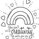 Children You Cant Use Up Creativity Uplifting Quote Wall Decal Decoration The More You Use The More You Have Cute Rainbow Mini Hearts Lasts Years and Easily Removable - Size: 36 in(W) x 40 in(H)