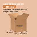 CRUGLA 12x12x6 Shipping Boxes 15 Pack, Brown Corrugated Cardboard Boxes with Side-Lock and Pre-Applied Double-Sided Tape, Easy Assemble Packing Mailer Boxes for Small Business Shipping