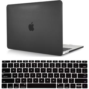 Laptop Case Compatible with MacBook Air 13 inch Case 2010-2017 Release Model A1466 A1369, Raised Round Dot Pattern Ultra-Thin Plastic Shell Case Cover & Keyboard Cover Skin - Black