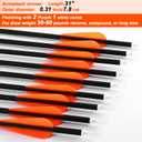 Arrowbash 24 Pcs 31.5 Inch Arrows for Compound Bow Hunting Arrows Carbon Arrows with 3 Inch Plastic Arrow Feathers and Removable Tips 500-600 Spine Archery Target Arrows for Recurve Bow