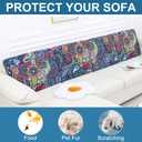 Smiry Printed Couch Cushion Covers, Stretch Soft Couch Covers for Sofa, Washable Non-Slip Sofa Slipcover Furniture Protector for Indoor and Outdoor (Backrest L, Blue Green)