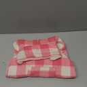 Malier Classic Plaid Fleece Dog Coat Jacket with Pocket, Windproof Warm Winter Pet Apparel for Small Medium Large Dogs (Pink, Large)