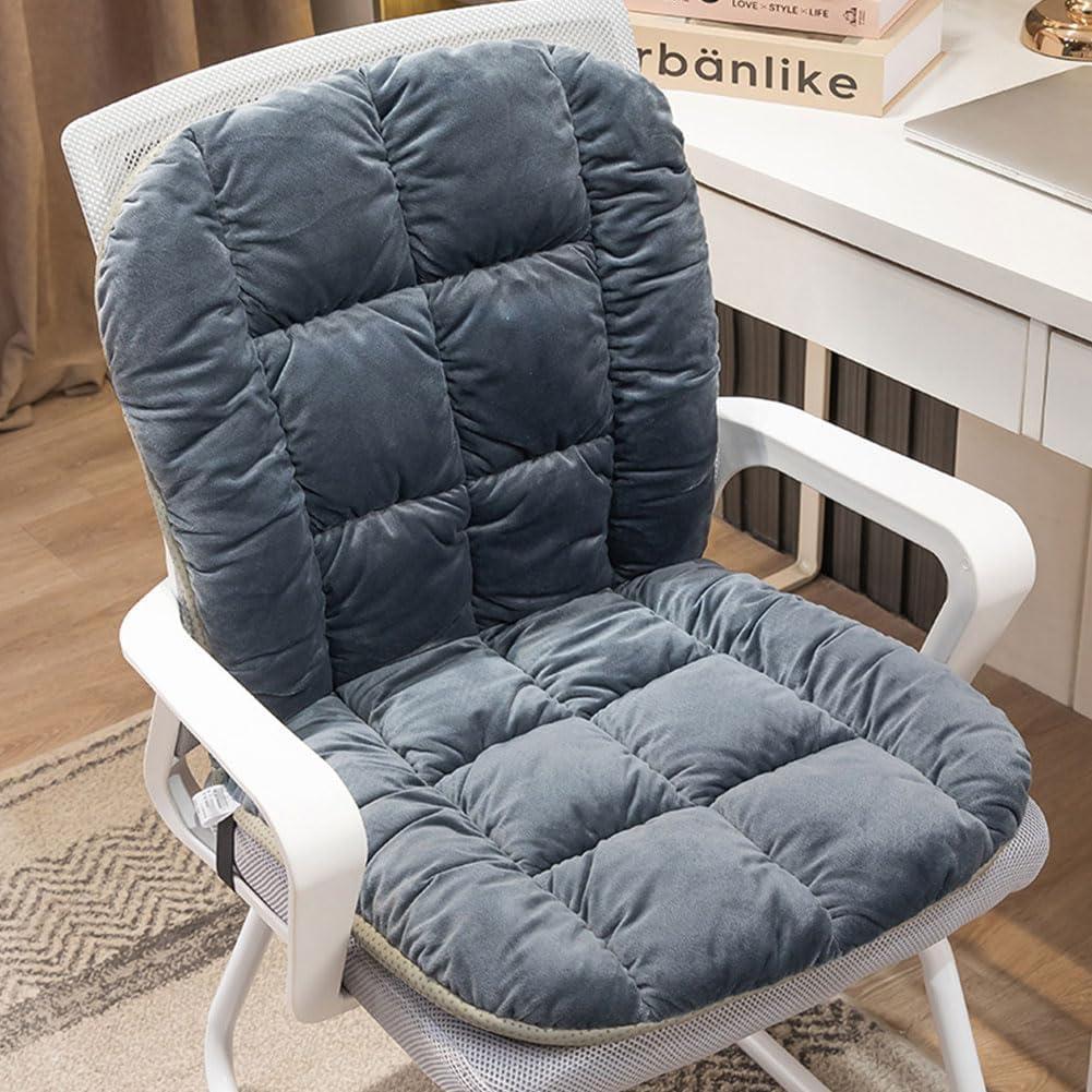 Desk Chair Cushion Non-Slip Rocking Seat Cushion Office Chair Pad Dorm Seat Cushion with High Back Support Soft Seat Pad with Ties for Office Car Home Dining Room Kitchen