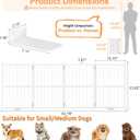 Snughome Dog Gate Indoor, 23.62" H Freestanding Short Dog Door Gates with Support Feet, Expands Up to 63.78 Wide Foldable Pet Gates for Doorways, 4 Panel Folding Pet Door Pet Fence for Puppy, White