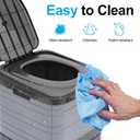 Portable Toilet for Camping, 17.1"H Heavy Duty Foldable Porta Potty for Adults, Capacity 660LBS Luggable Loo for Outdoor Travel Camp Car-Grey