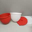 Silicone Liners Compatible with KitchenAid 4.5-5 Quart Tilt-Head mixer Bowl,2 Liners with Lids(WhiteRed