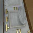 10-Piece Bathroom Hardware Accessories Set-Brushed Gold Towel Bar, Holder & Racks-SUS304 Stainless Steel-Wall Mounted,23.6-Inch