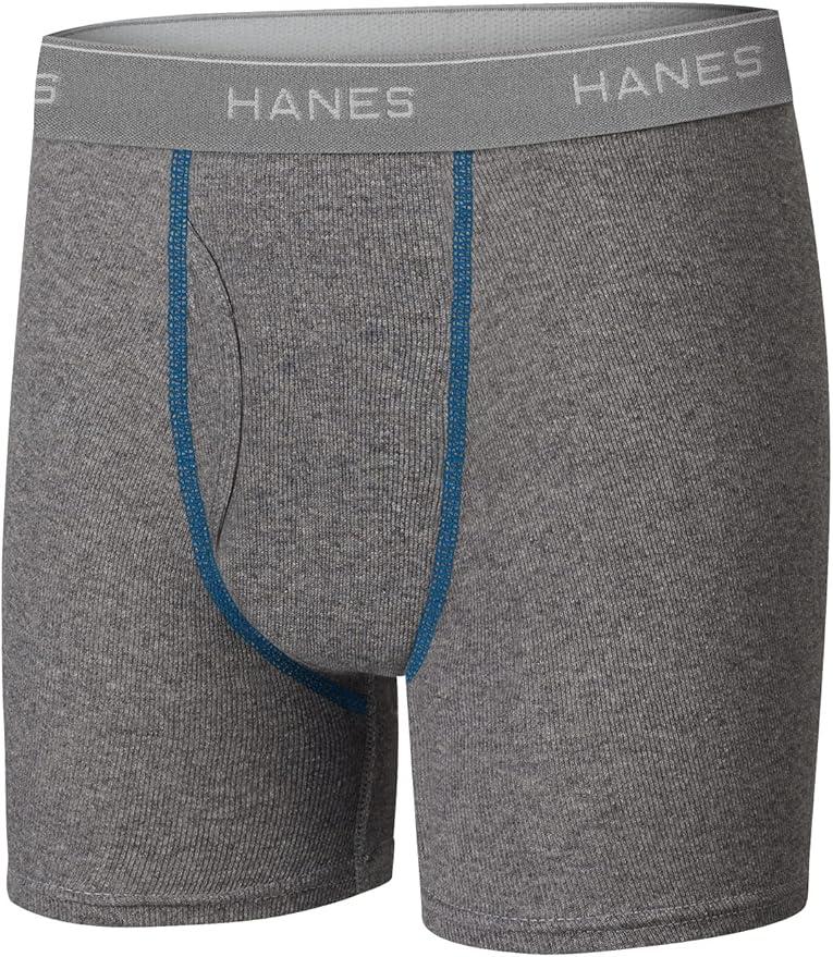 Hanes Boys' and Toddler Underwear, Comfort Flex and ComfortSoft Boxer Briefs, Solids/Prints Assortedpack of 10, Large