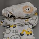 Salt Earth 100% Cotton 210TC Kids Bedsheet, Twin Sheet Set, Toddler Bed, 4-Piece Set – 2 Fitted Sheets & 2 Pillowcases, Themed Toddler Bed Sheets, Cute Kids Bedding (Jungle Safari/Tractor)