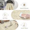 Soalmost Washable Area Rug 10x14, Large Soft Rugs for Living Room Vintage Beige Rug 10x14 Area Rugs for Bedroom Dining Room Floral Non-Slip Thin Rug